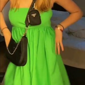 Green zara dress